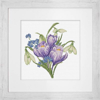 Spring Flowers B1404L Counted Cross-Stitch Kit Image 1
