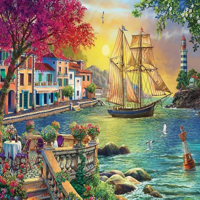 Springbok's 1000 Piece Jigsaw Puzzle Oceanside Sunset - Made in USA Image 1
