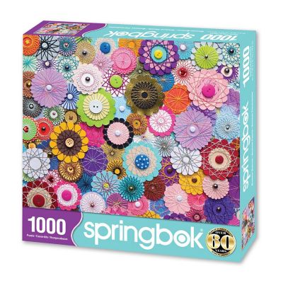 Springbok's Bloomin Buttons - 1000 Piece Jigsaw Puzzle for Adults - Made in USA - Unique Cut Pieces Image 1