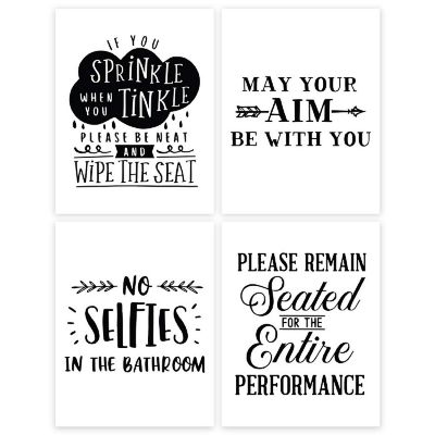 SprinkleTinkle Bathroom Art 8.5x11in 4pk Image 1
