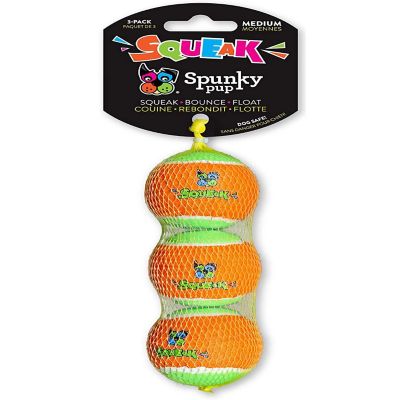 Spunky Pup Squeaky Tennis Ball Image 1