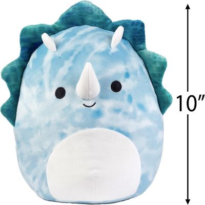 Squishmallow 10" Jerome The Blue Triceratops - Official Kellytoy Plush Dinosaur Stuffed Animal Image 2