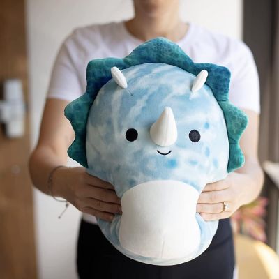 Squishmallow 10" Jerome The Blue Triceratops - Official Kellytoy Plush Dinosaur Stuffed Animal Image 3