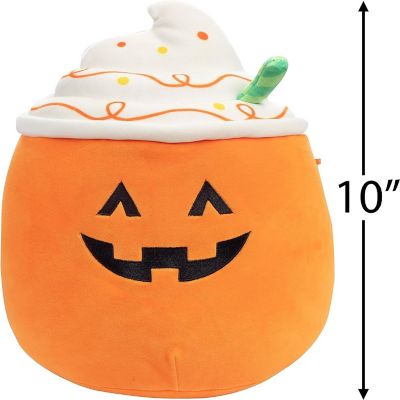 Squishmallows 10&quot; Jack O' Lantern Latte - Halloween Plush - Collectible Soft &amp; Squishy Stuffed Animal Toy - Add to Your Squad - Gift for Kids Image 3