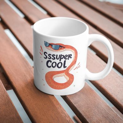 Sssuper Cool Mug by Dancing Littles Jungle Image 2