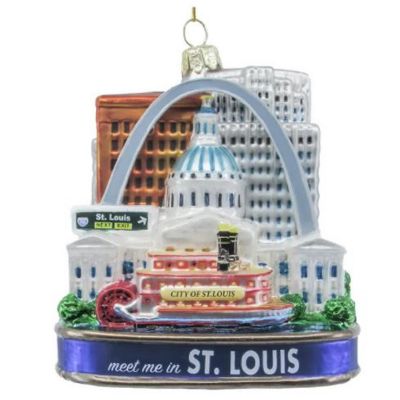 St. Louis Missouri Glass Christmas Tree Ornament C7747 Image 1