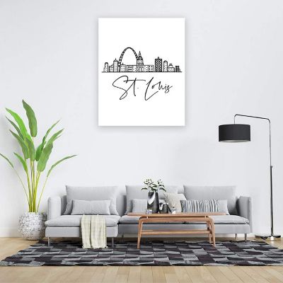 St. Louis Skyline BW 16x20in 1-Pack Image 1