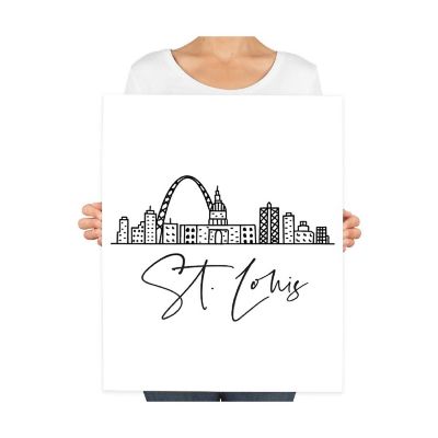 St. Louis Skyline BW 16x20in 1-Pack Image 2