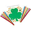St. Patrick&#8217;s Day Glitter Hanging Sign Craft Kit - Makes 12 Image 1