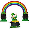 St. Patrick&#8217;s Day Leprechaun & Rainbow Cardboard Cutout Stand-Up Kit - 2 Pc. Image 1