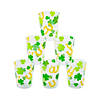 St. Patrick&#8217;s Day Shamrocks & Horseshoes BPA-Free Plastic Shot Glasses - 24 Ct. Image 1