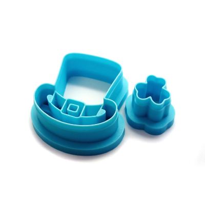 St. Patrick's Day Clay Cutters, 2 pc, Leprechaun Hat with Clover Image 2