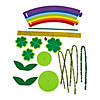 St. Patrick's Day Four-Leaf Clover Flowerpot Craft Kit - Makes 6 Image 1
