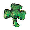 St. Patrick's Day Green & Gold Flipping Sequins Stuffed Shamrocks - 12 Pc. Image 1