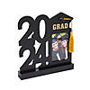 Stacked 2024 Graduation Black Resin Picture Frame with Tassel Image 1