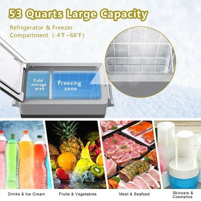 STAKOL 53 Quarts Portable Electric Car Cooler Refrigerator/Freezer Compressor Camping Image 3