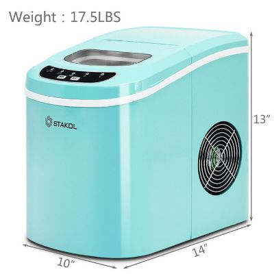Stakol Portable Compact Electric Ice Maker Machine Mini Cube 26lb/Day Mint Green Image 1