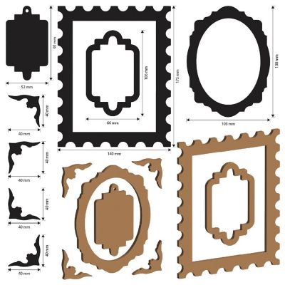 Stamperia Crafty Shapes-Quiet Days Frames and Plates Image 2