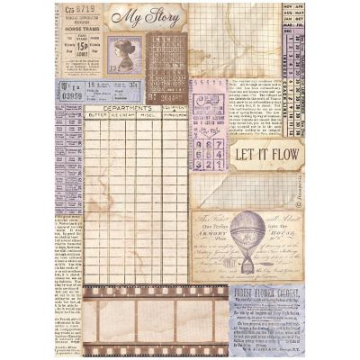 Stamperia Rice Paper A4 6/Pkg-Quiet Days Image 1
