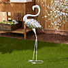 Standing Tall Galvanized Flamingo Statue 13X8X38" Image 3