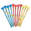 Star Student Pencils with Pencil Top Erasers - 12 Pc. Image 1
