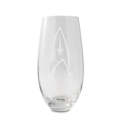 Star Trek Stemless Wine Glass Decorative Etched Command Emblem  Holds 20 Ounces Image 1