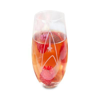 Star Trek Stemless Wine Glass Decorative Etched Command Emblem  Holds 20 Ounces Image 3