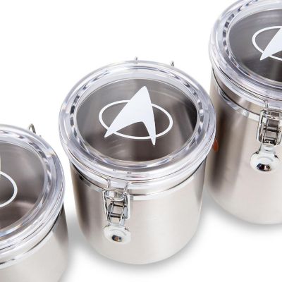 Star Trek: The Next Generation Stainless Steel Storage Jar Containers  Set of 4 Image 2