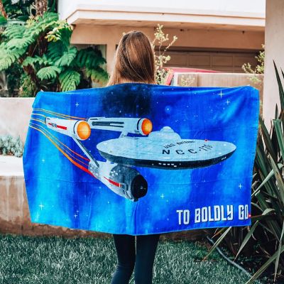 Star Trek: The Original Series "Boldly Go" Beach Towel  60 x 30 Inches Image 2