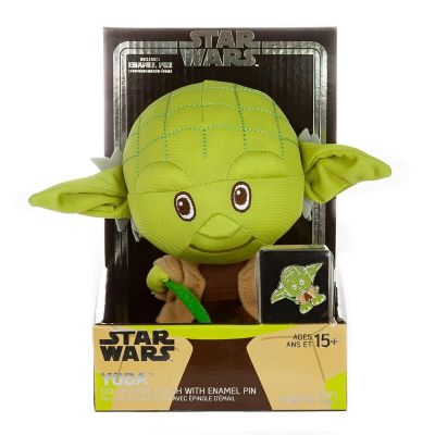 Star Wars Baby Yoda and R2-D2 Stylized 7 Inch Plush Set of 2 With Enamel Pins Image 3
