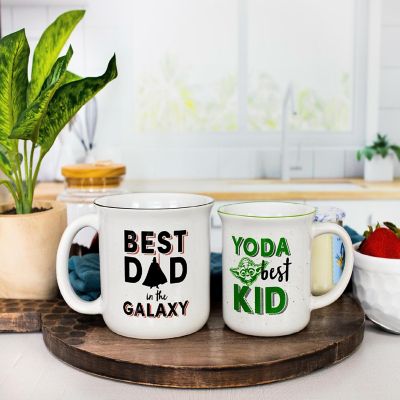 Star Wars "Best Dad" Darth Vader & "Yoda Best Kid" Ceramic Camper Mug  Set of 2 Image 2