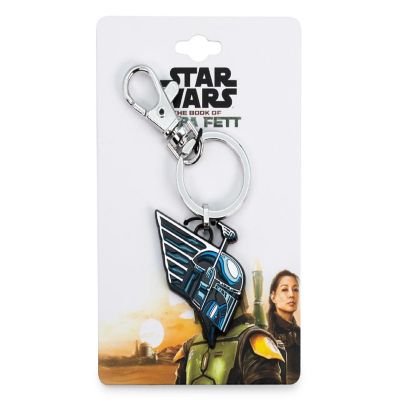 Star Wars: Book of Boba Fett Chrome Helmet Pendant Keychain  Toynk Exclusive Image 1