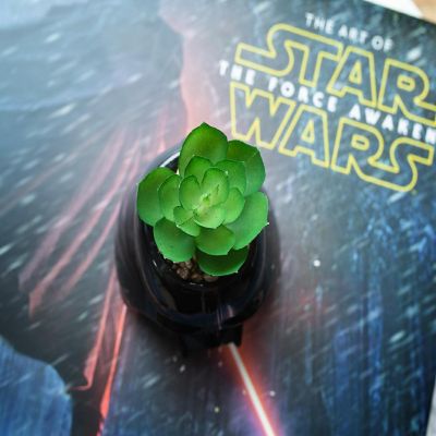 Star Wars Darth Vader 3-Inch Ceramic Mini Planter with Artificial Succulent Image 3