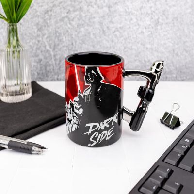 Star Wars Darth Vader "Dark Side" Ceramic Mug With Sculpted Lightsaber Handle Image 3