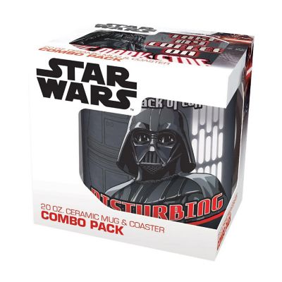Star Wars Darth Vader Humor 20oz Ceramic Mug and Coaster Set Image 1