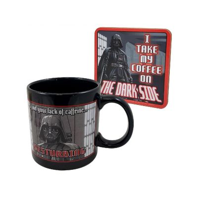 Star Wars Darth Vader Humor 20oz Ceramic Mug and Coaster Set Image 2