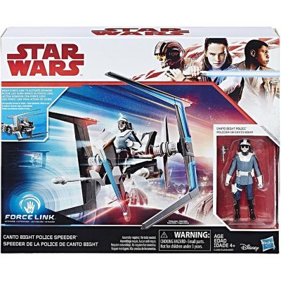 Star Wars Force Canto Bight Police Speeder and Canto Bight Police Figure Image 1