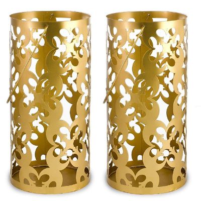 Star Wars Gold Stamped Lantern  Rebel Symbol  11.5 Inches  Set of 2 Image 1