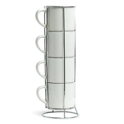Star Wars Grogu Holiday Cuteness 4-Piece 10oz Stackable Ceramic Mug Set Image 2