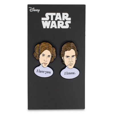 Star Wars Han Solo & Princess Leia Collector Pins  I Love You, I Know Pin Set Image 1