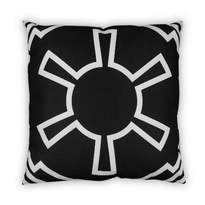 Star Wars Large Throw Pillow  Empire Imperial Symbol Design  25 x 25 Inches Image 1