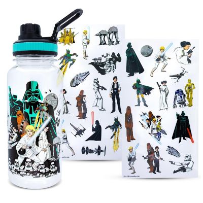 Star Wars Legacy Group Twist Spout Water Bottle and Sticker Set  Hold 32 Ounces Image 1