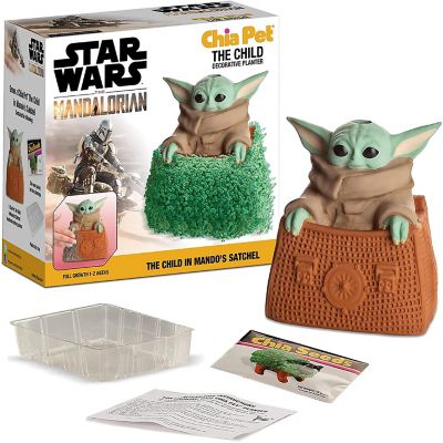 Star Wars The Child in Satchel Chia Pet Decorative Pottery Planter Image 1