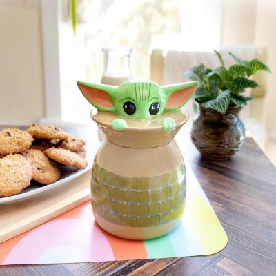 Star Wars: The Mandalorian Grogu Ceramic Cookie Jar Container  6 Inches Tall Image 3