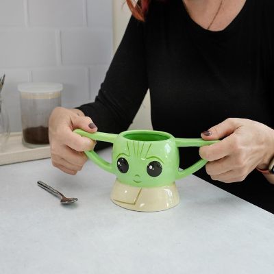 Star Wars: The Mandalorian Grogu Sculpted Ceramic Mug  Holds 20 Ounces Image 3