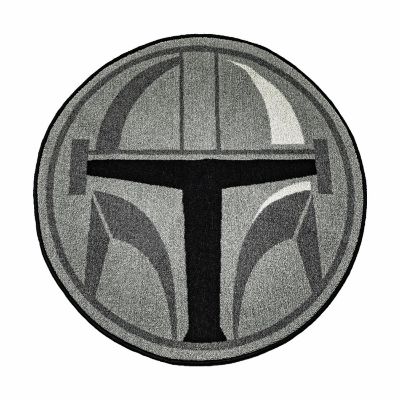 Star Wars: The Mandalorian Helmet Round Area Rug  52 Inches Image 1