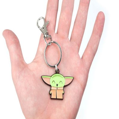 Star Wars: The Mandalorian, The Child "Baby Yoda" Happy Enamel Keychain Image 2