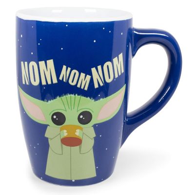 Star Wars: The Mandalorian The Child "Nom Nom Nom" Ceramic Mug  Holds 25 Ounces Image 1