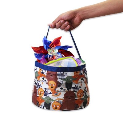 Star Wars Yoda Collapsible Nylon Basket Bucket Toy Storage Tote Bag (One Size, Blue) Image 1