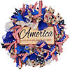 Stars & Stripes "America God Shed His Grace on Thee" Patriotic Bow Wreath -18" Image 1